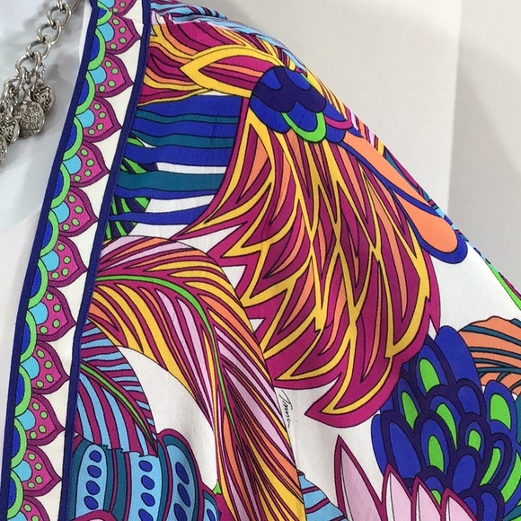 Trina Turk Multicolor Floral Kimono Paradise Plume OS - Picture 2 of 8